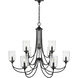 Waddingham 9 Light 35.5 inch Matte Black Chandelier Ceiling Light